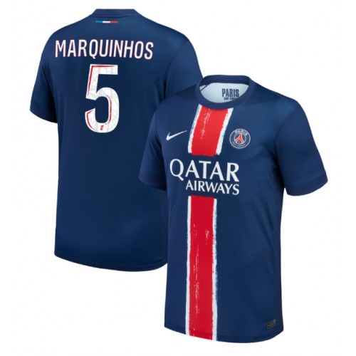 Pánský Fotbalový dres Paris Saint-Germain Marquinhos #5 2024-25 Domácí Krátký Rukáv